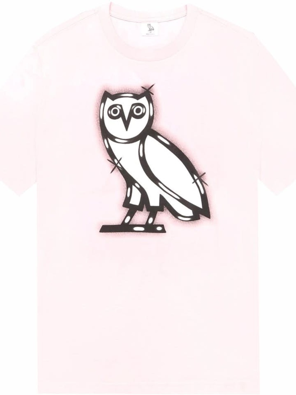 OVO Pink Tee with Black-and-White Owl Graphic